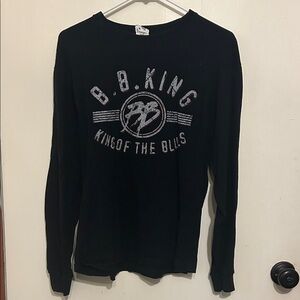 Black B.B. King Graphic Long Sleeve Shirt